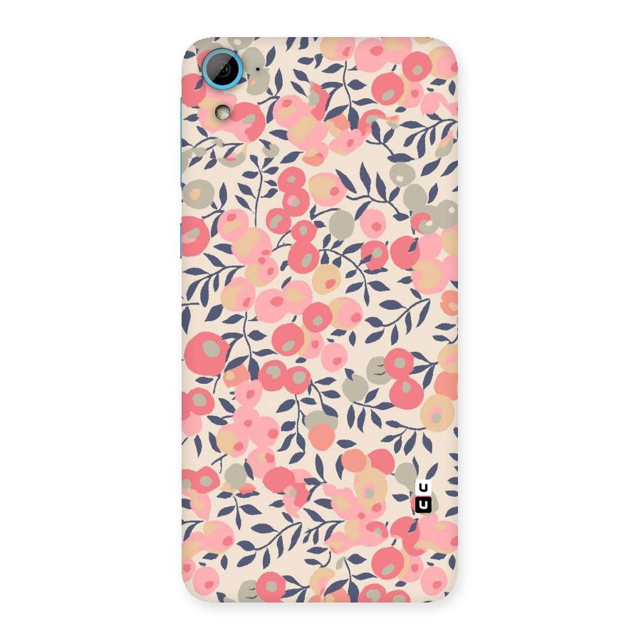 Pink Leaf Pattern Back Case for HTC Desire 826