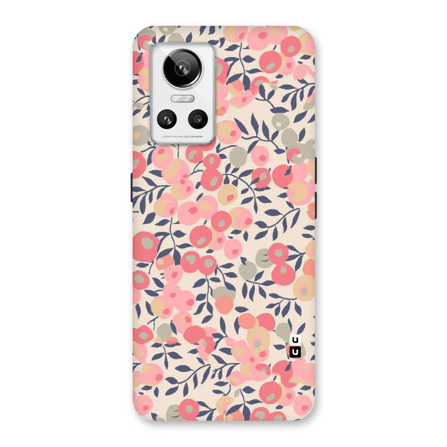 Pink Leaf Pattern Back Case for Realme GT Neo 3