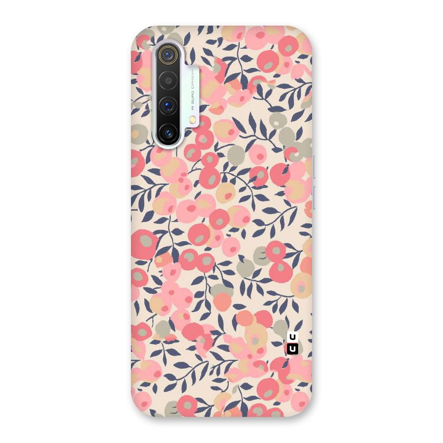 Pink Leaf Pattern Back Case for Realme X3