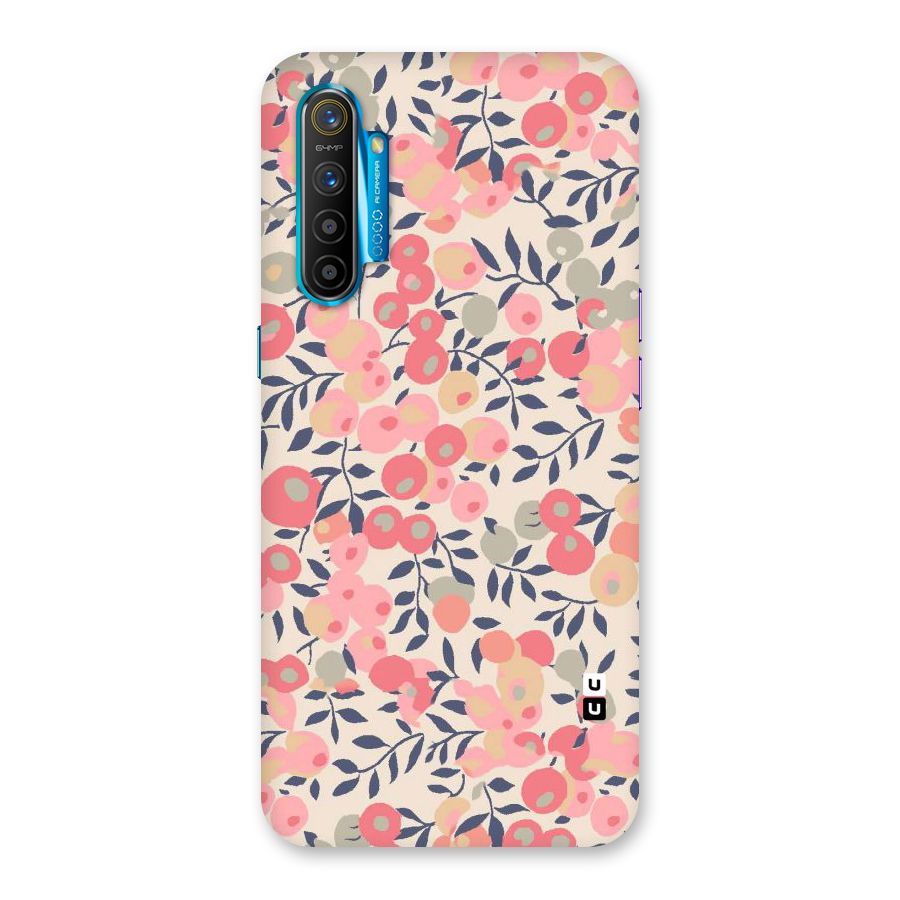 Pink Leaf Pattern Back Case for Realme XT