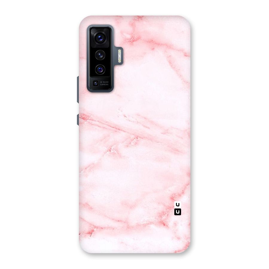 Pink Marble Print Back Case for Vivo X50