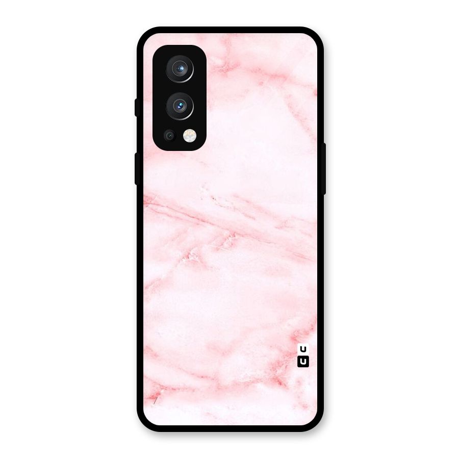 Pink Marble Print Glass Back Case for OnePlus Nord 2 5G