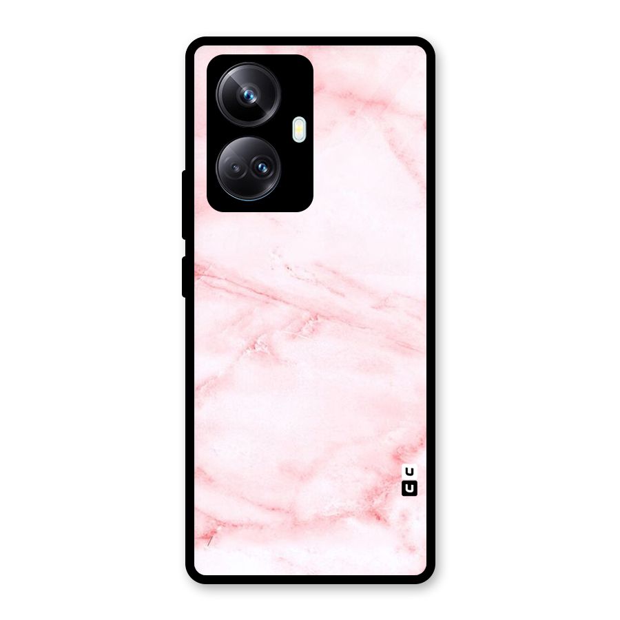 Pink Marble Print Glass Back Case for Realme 10 Pro Plus