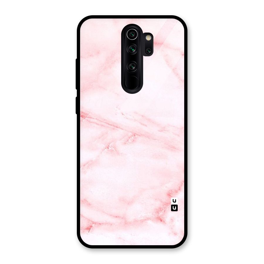 Pink Marble Print Glass Back Case for Redmi Note 8 Pro
