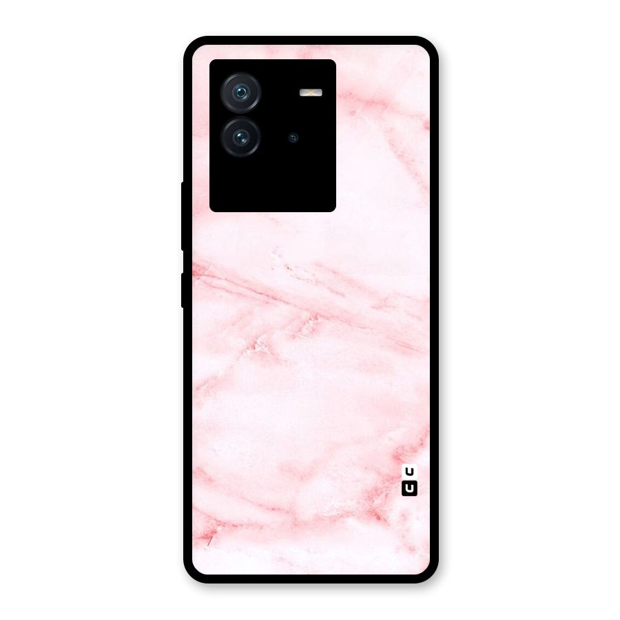 Pink Marble Print Glass Back Case for Vivo iQOO Neo 6 5G