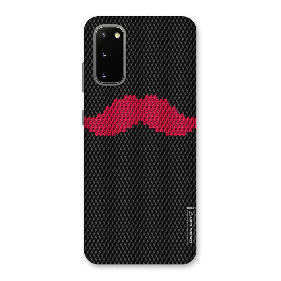 Pink Moustache Back Case for Galaxy S20