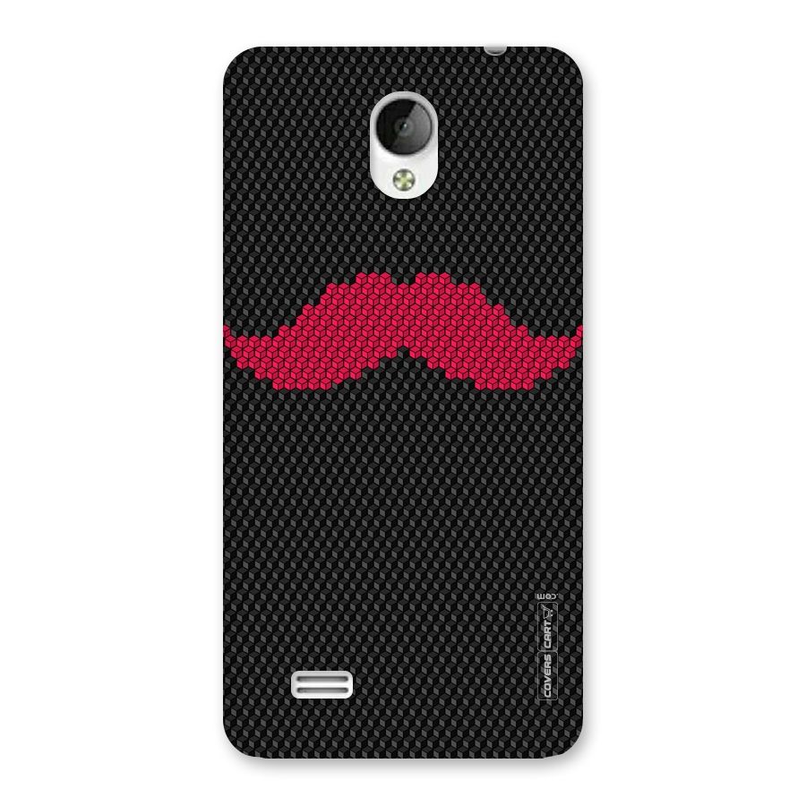 Pink Moustache Back Case for Vivo Y21