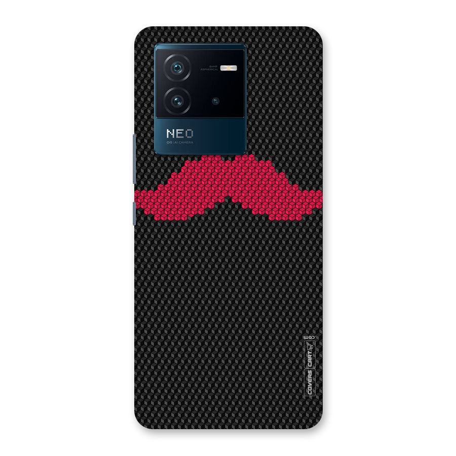 Pink Moustache Back Case for Vivo iQOO Neo 6 5G