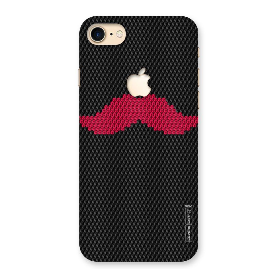 Pink Moustache Back Case for iPhone 7 Apple Cut