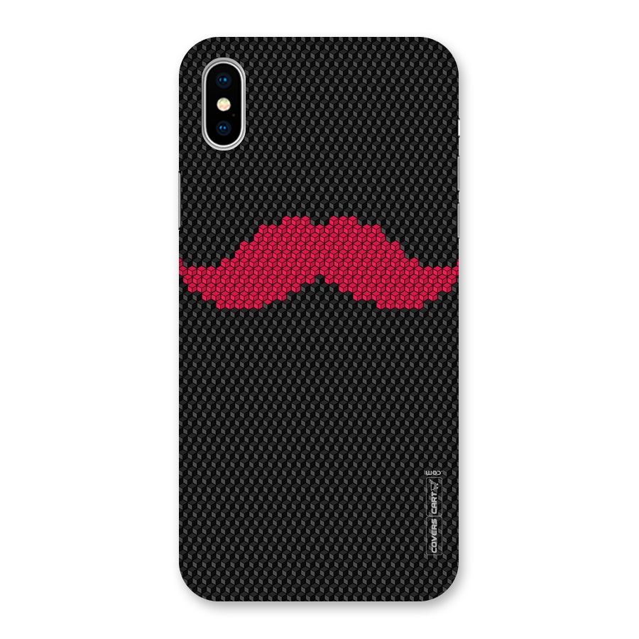 Pink Moustache Back Case for iPhone XS