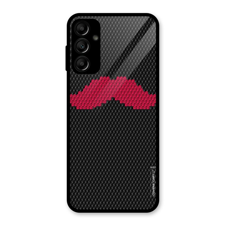 Pink Moustache Glass Back Case for Galaxy A14 5G