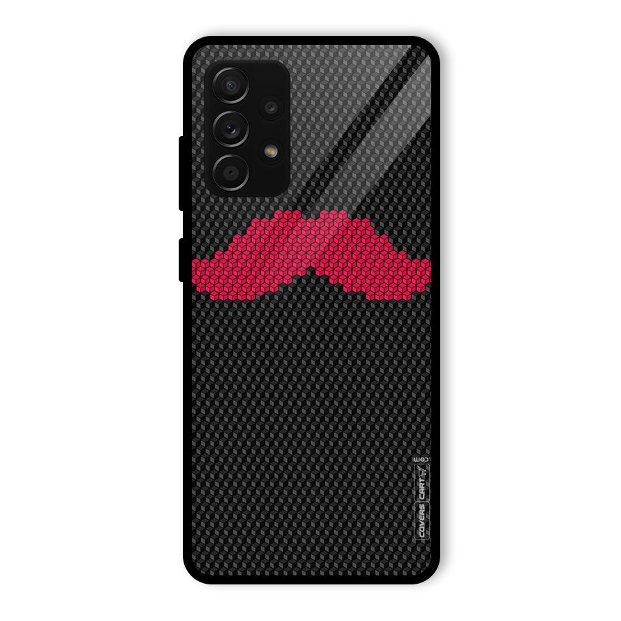 Pink Moustache Glass Back Case for Galaxy A53 5G