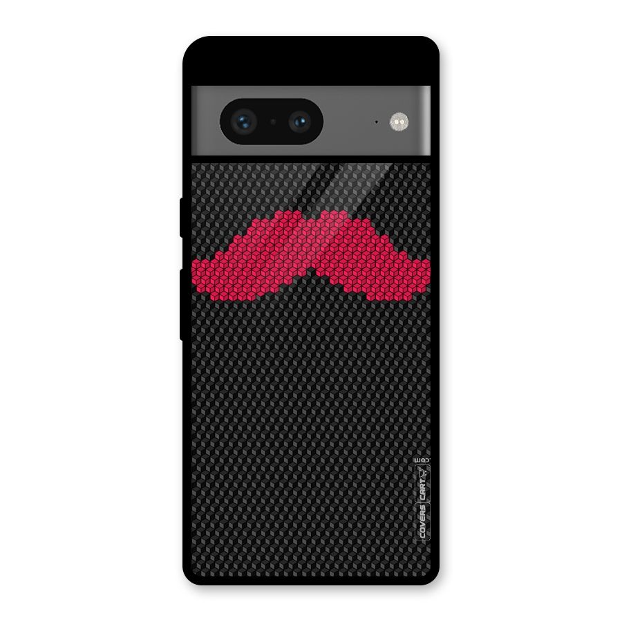 Pink Moustache Glass Back Case for Google Pixel 7