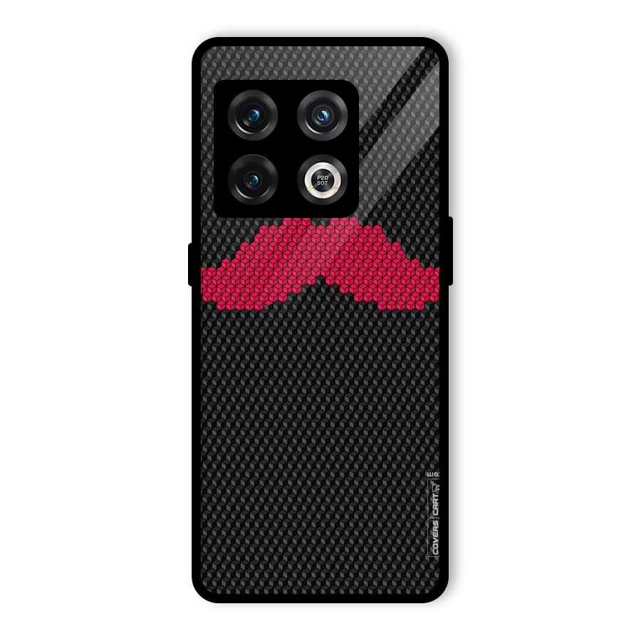 Pink Moustache Glass Back Case for OnePlus 10 Pro 5G