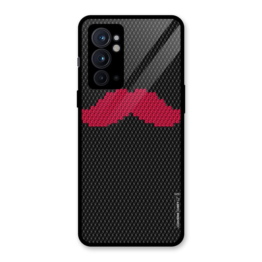 Pink Moustache Glass Back Case for OnePlus 9RT 5G