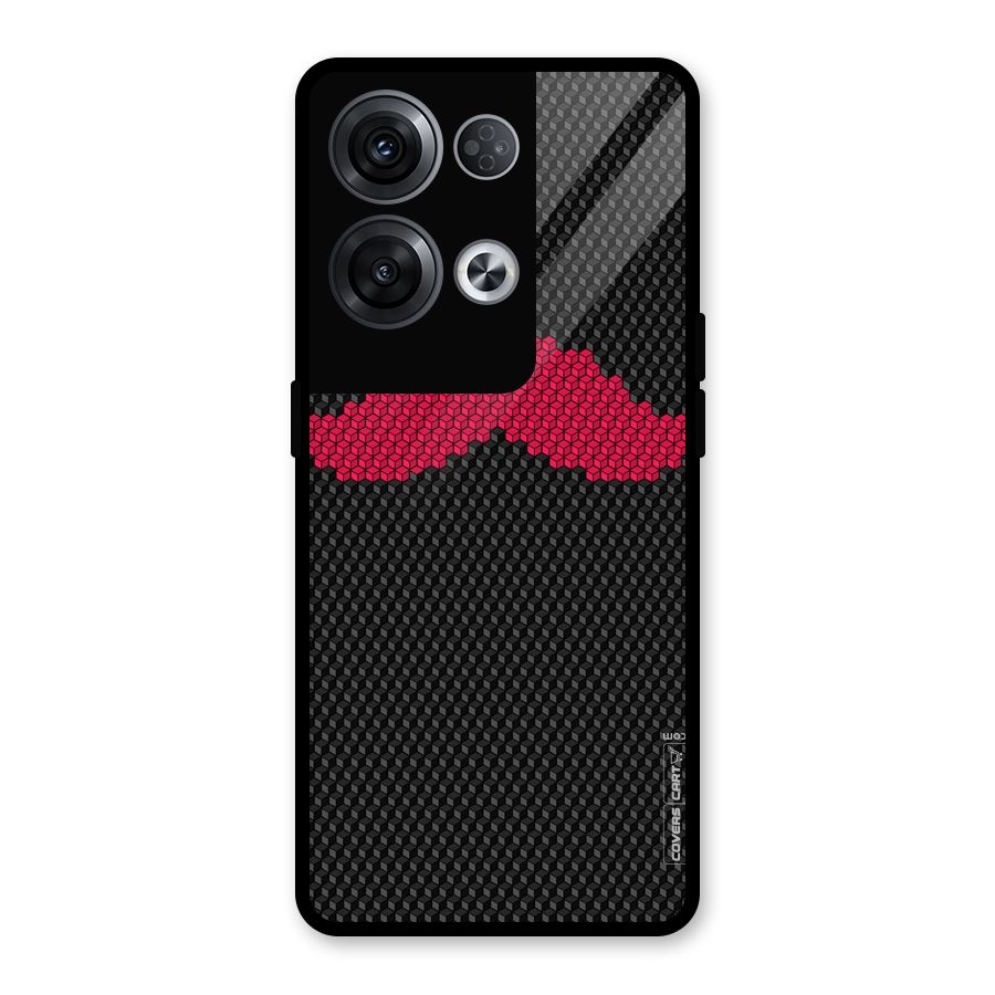 Pink Moustache Glass Back Case for Oppo Reno8 Pro 5G