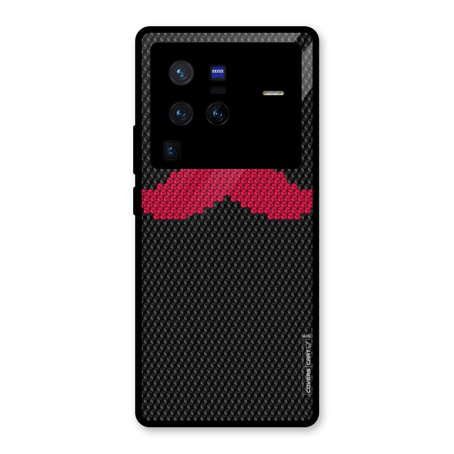 Pink Moustache Glass Back Case for Vivo X80 Pro