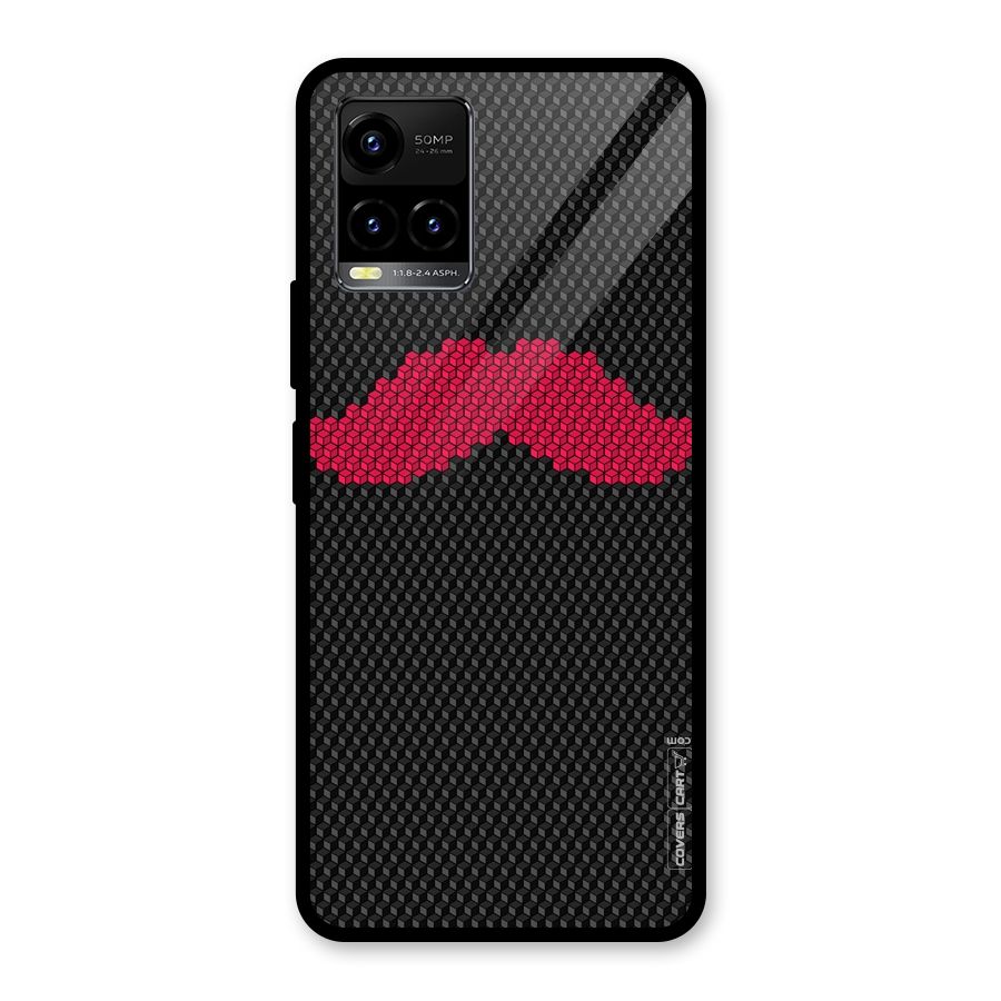 Pink Moustache Glass Back Case for Vivo Y21T