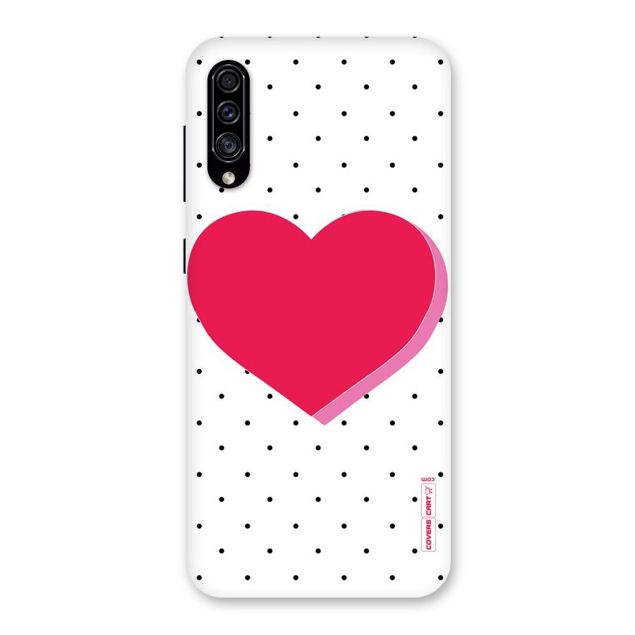 Pink Polka Heart Back Case for Galaxy A30s