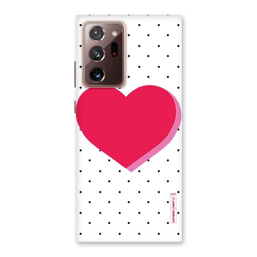 Pink Polka Heart Back Case for Galaxy Note 20 Ultra