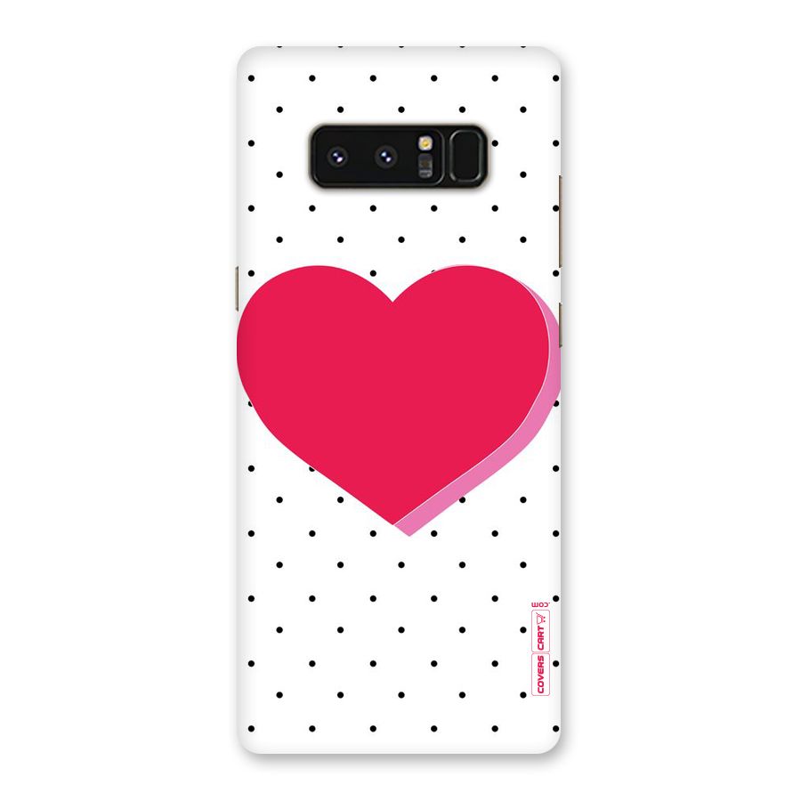 Pink Polka Heart Back Case for Galaxy Note 8