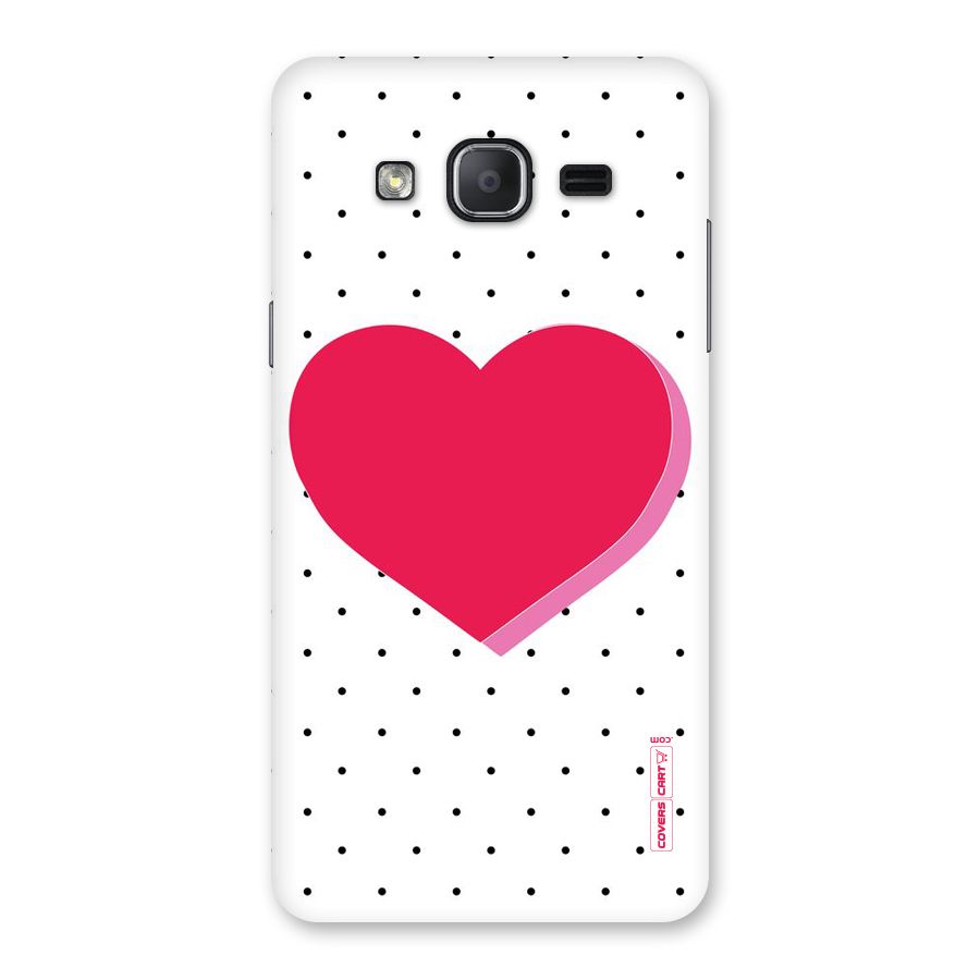 Pink Polka Heart Back Case for Galaxy On7 2015