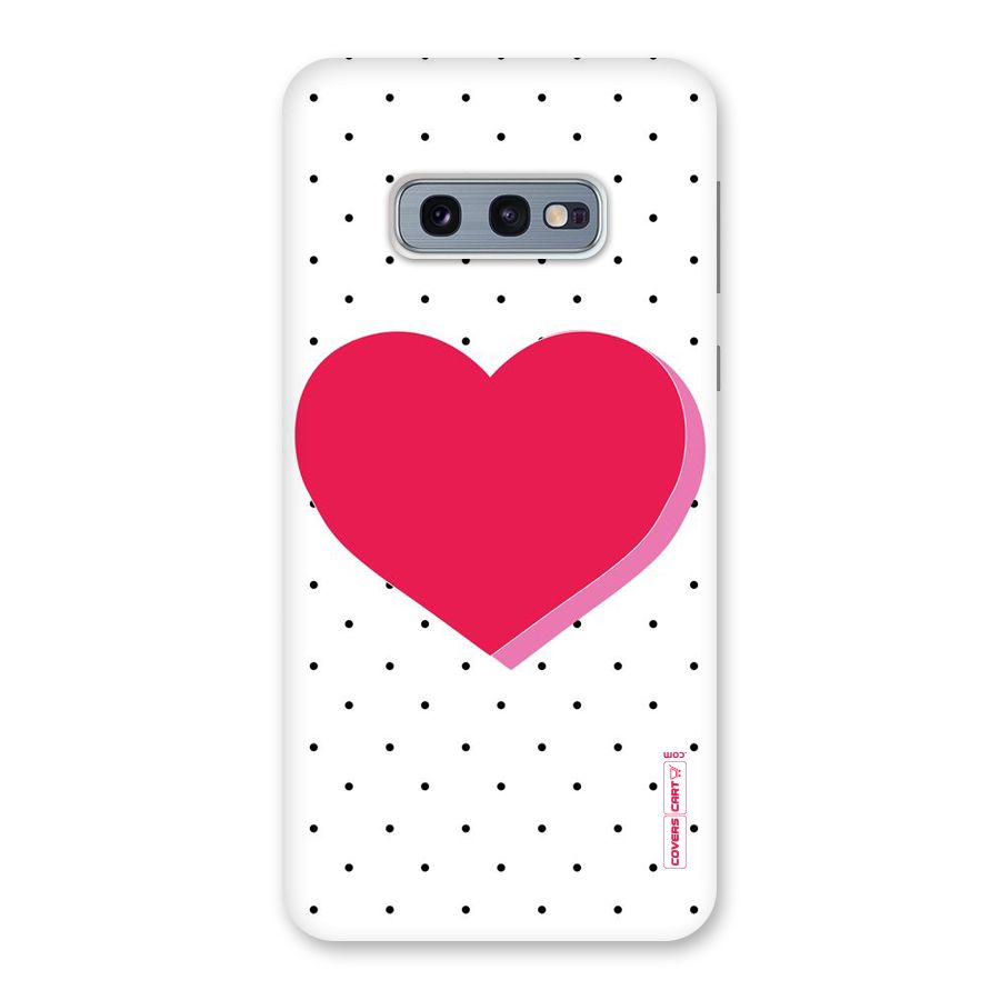 Pink Polka Heart Back Case for Galaxy S10e