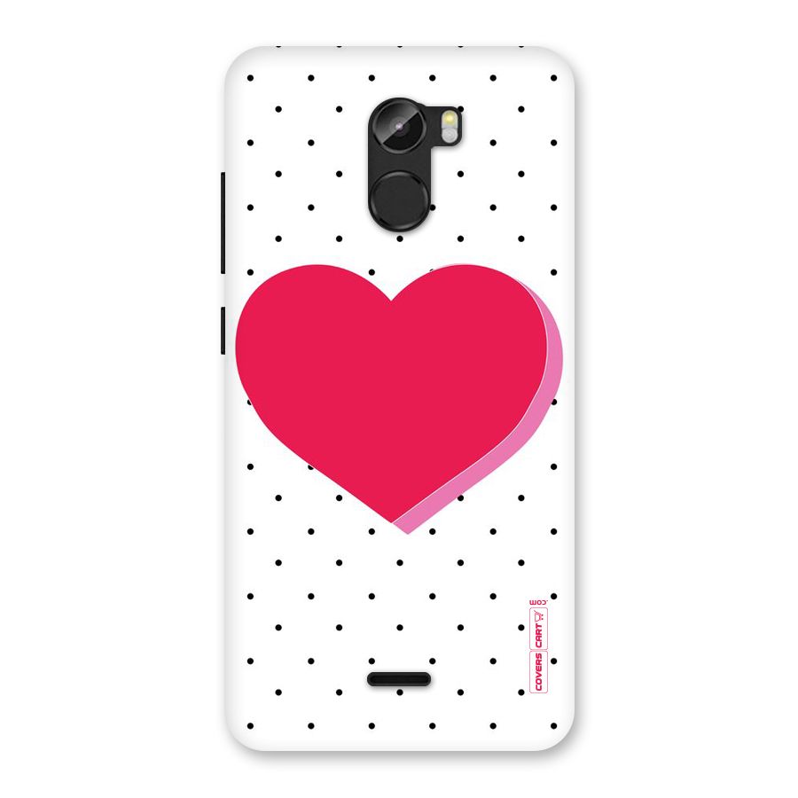 Pink Polka Heart Back Case for Gionee X1