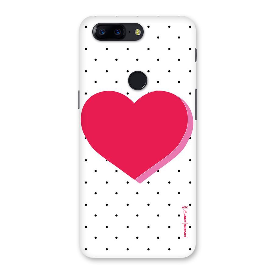 Pink Polka Heart Back Case for OnePlus 5T