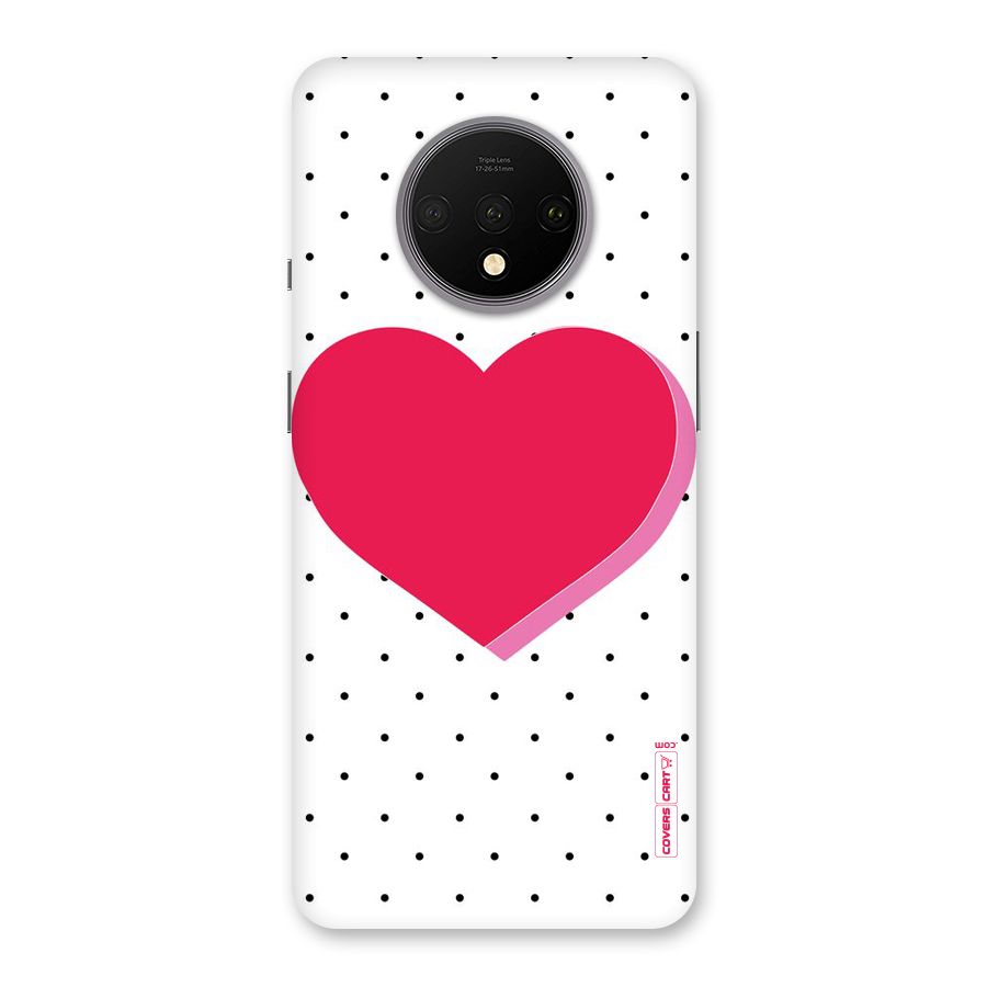 Pink Polka Heart Back Case for OnePlus 7T