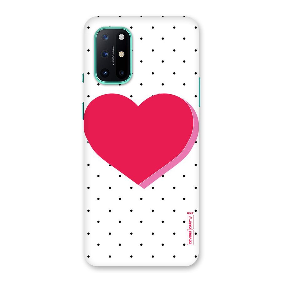 Pink Polka Heart Back Case for OnePlus 8T