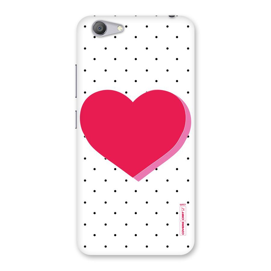 Pink Polka Heart Back Case for Vivo Y53