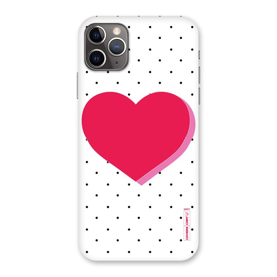 Pink Polka Heart Back Case for iPhone 11 Pro Max