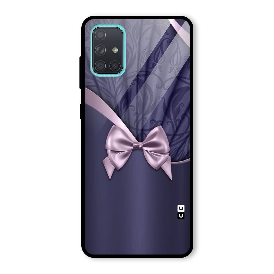 Pink Ribbon Glass Back Case for Galaxy A71