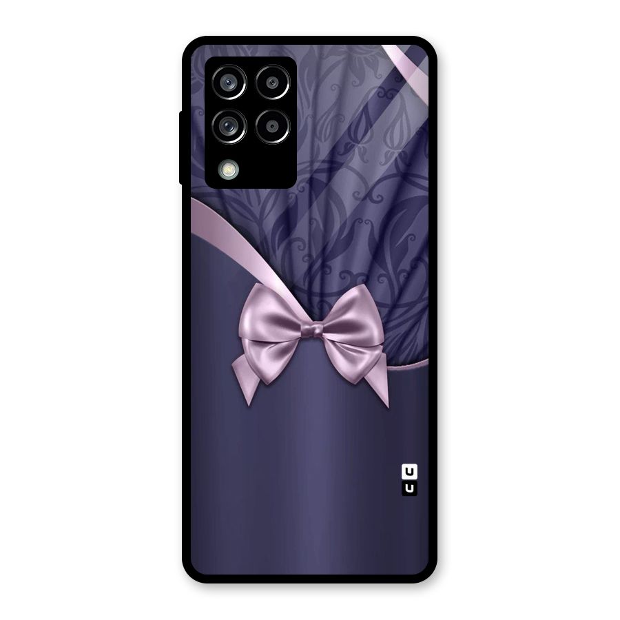 Pink Ribbon Glass Back Case for Galaxy M53 5G
