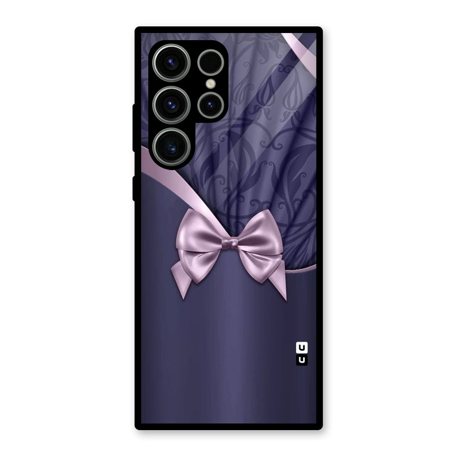 Pink Ribbon Glass Back Case for Galaxy S23 Ultra