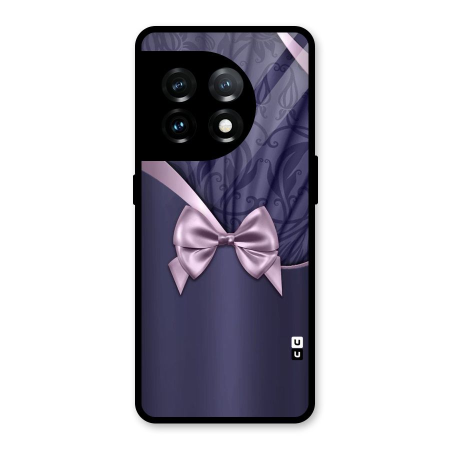 Pink Ribbon Glass Back Case for OnePlus 11