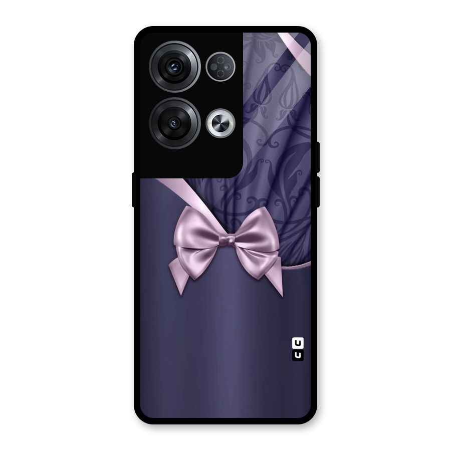 Pink Ribbon Glass Back Case for Oppo Reno8 Pro 5G