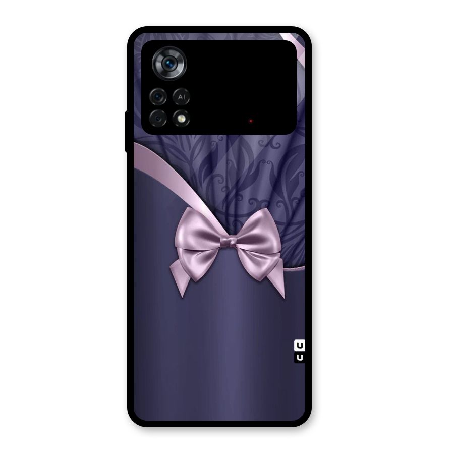 Pink Ribbon Glass Back Case for Poco X4 Pro 5G