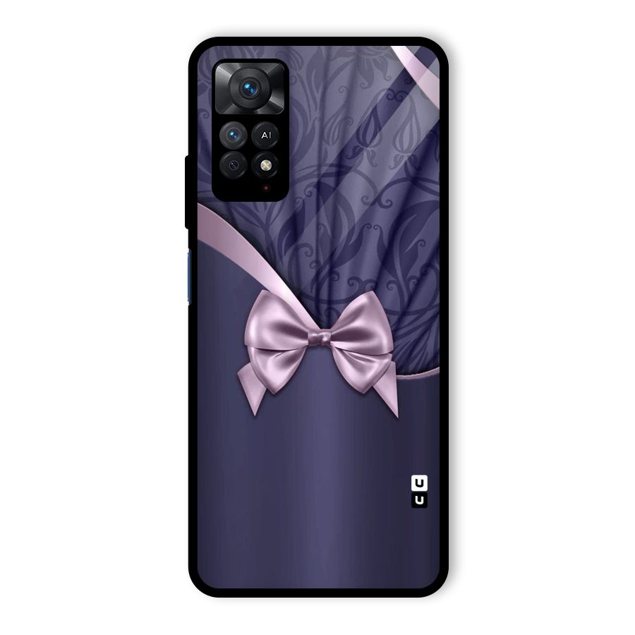 Pink Ribbon Glass Back Case for Redmi Note 11 Pro