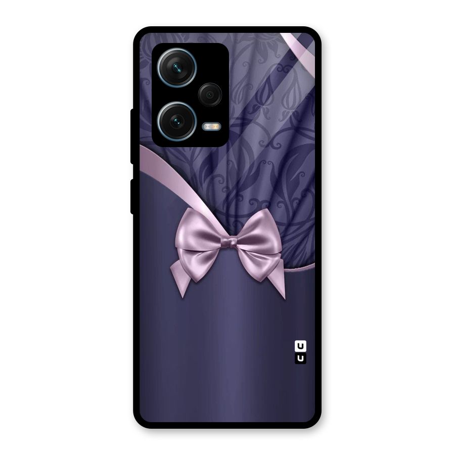 Pink Ribbon Glass Back Case for Redmi Note 12 Pro Plus 5G