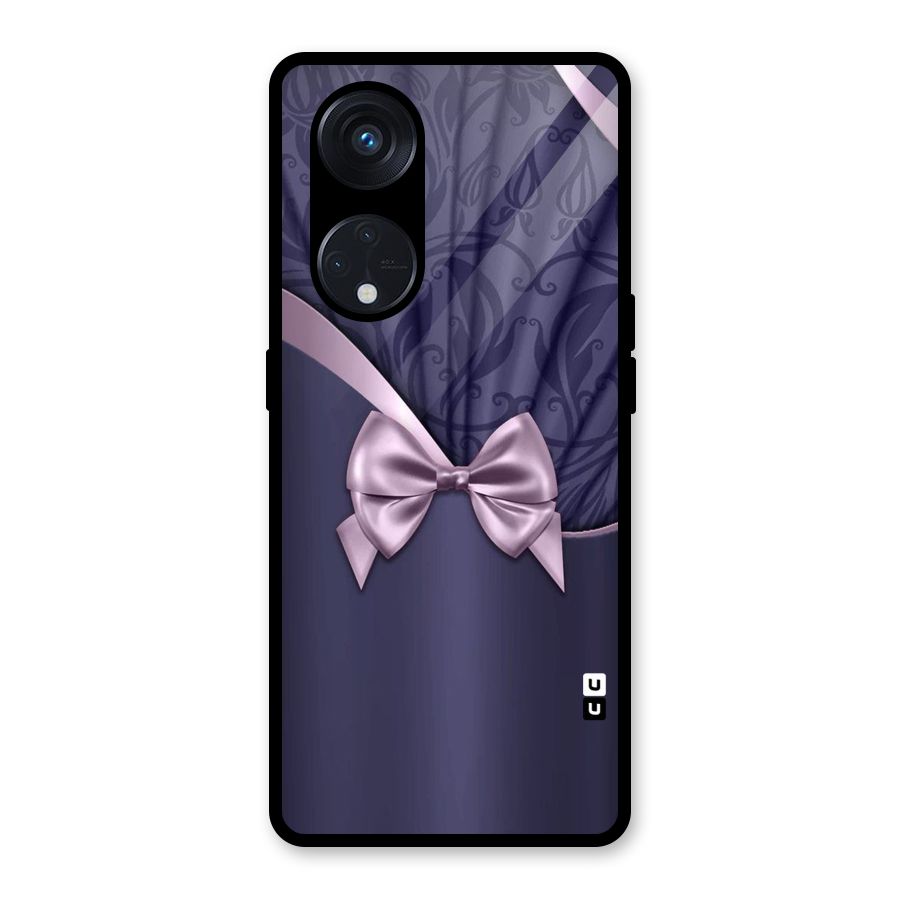 Pink Ribbon Glass Back Case for Reno8 T 5G