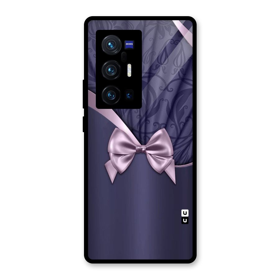 Pink Ribbon Glass Back Case for Vivo X70 Pro Plus
