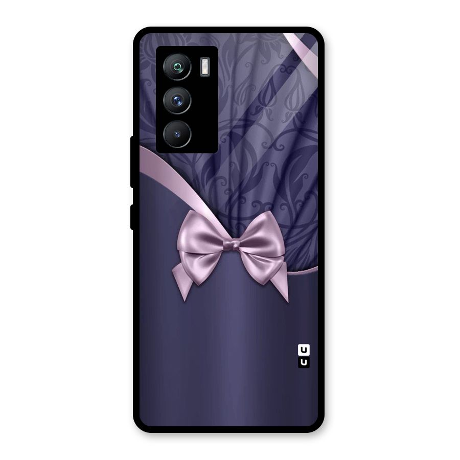 Pink Ribbon Glass Back Case for Vivo iQOO 9 SE