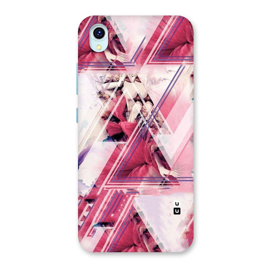 Pink Rose Abstract Back Case for Vivo Y1s