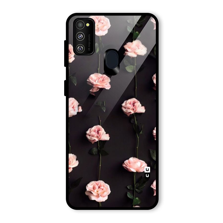 Pink Roses Glass Back Case for Galaxy M30s