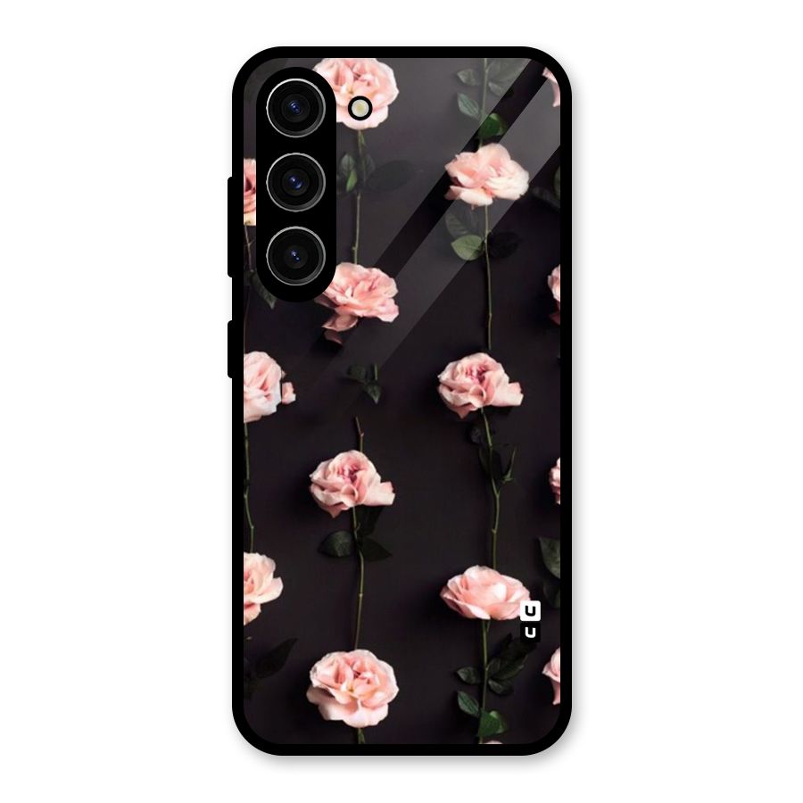 Pink Roses Glass Back Case for Galaxy S23