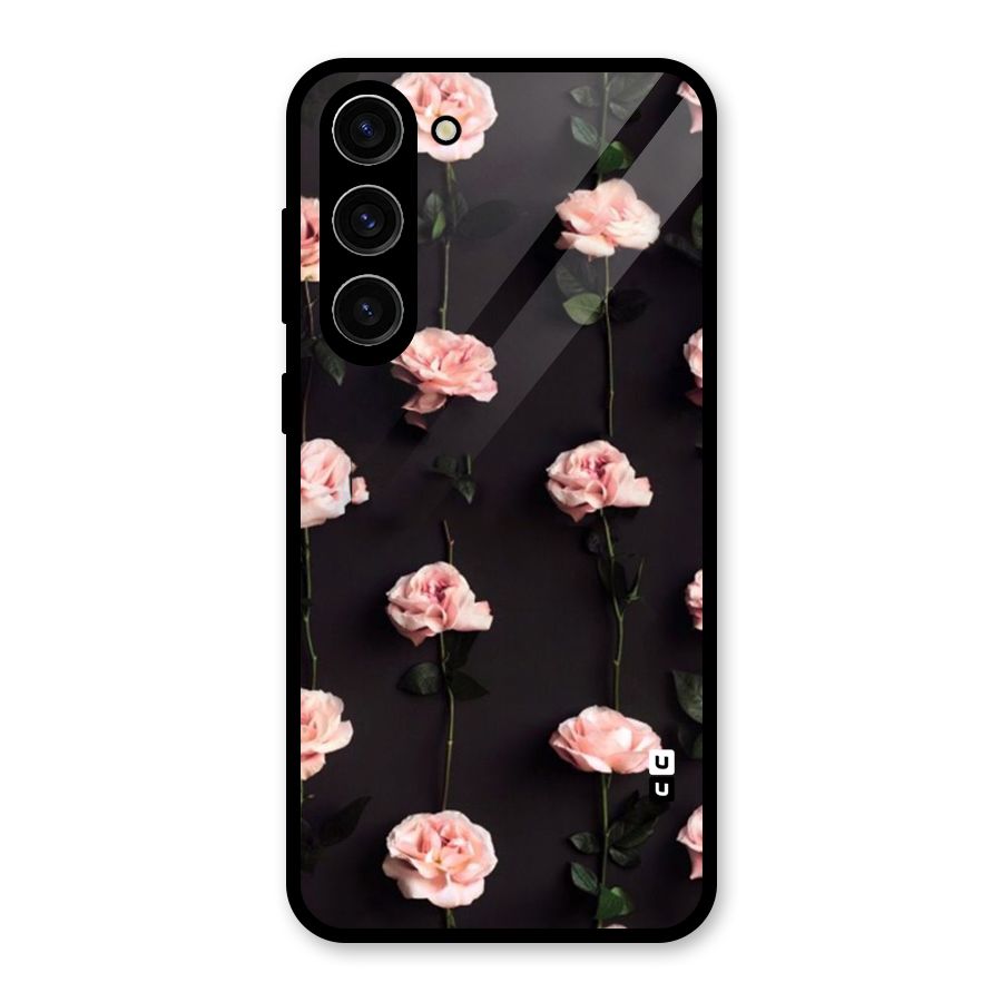 Pink Roses Glass Back Case for Galaxy S23 Plus