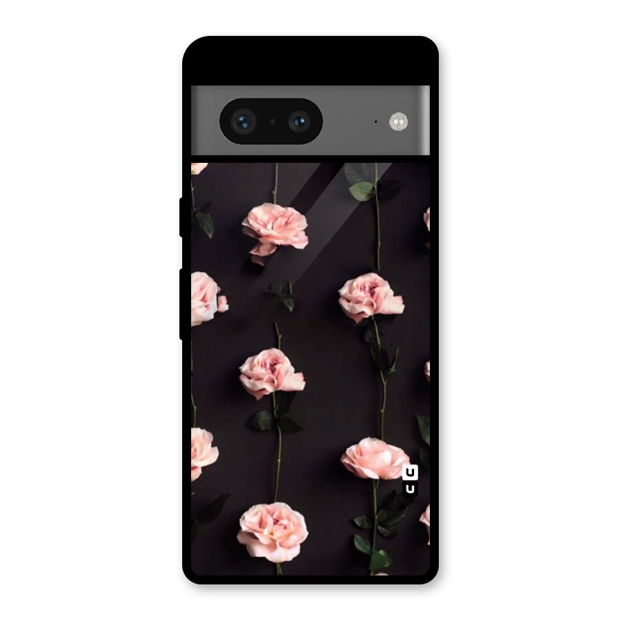 Pink Roses Glass Back Case for Google Pixel 7