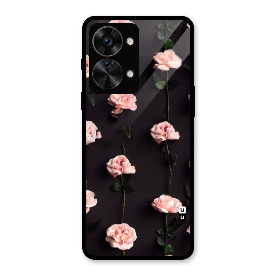 Pink Roses Glass Back Case for OnePlus Nord 2T